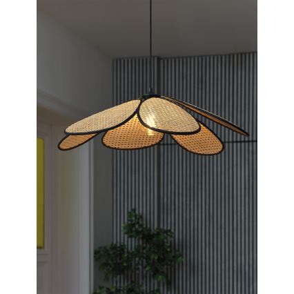 Osram - Lustr na lanku DECOR RATTAN 1xE27/15W/230V pr. 69 cm béžová/černá