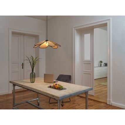 Osram - Lustr na lanku DECOR RATTAN 1xE27/15W/230V pr. 69 cm béžová/černá