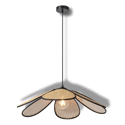 Osram - Lustr na lanku DECOR RATTAN 1xE27/15W/230V pr. 69 cm béžová/černá
