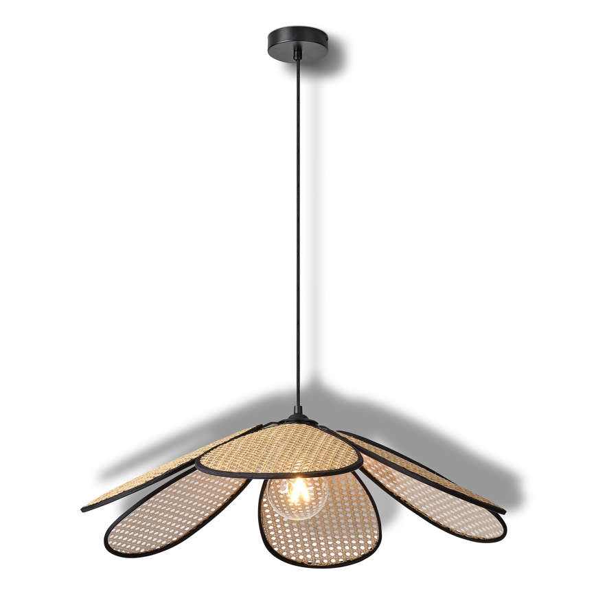 Osram - Lustr na lanku DECOR RATTAN 1xE27/15W/230V pr. 69 cm béžová/černá