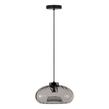 Osram - Lustr na lanku DECOR SMOKE 1xE27/12W/230V pr. 28 cm černá/kouřová šedá