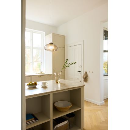 Osram - Lustr na lanku DECOR SMOKE 1xE27/12W/230V pr. 28 cm černá/kouřová šedá