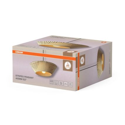 Osram - Lustr na lanku DECOR STRIPES 1xE27/10W/230V pr. 40,5 cm béžová