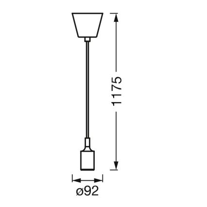 Osram - Napájecí kabel PENDULUM BELL 1xE27/15W/230V bílá