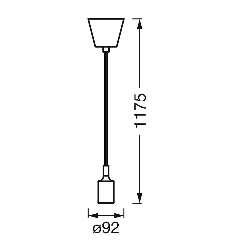 Osram - Napájecí kabel PENDULUM BELL 1xE27/15W/230V bílá