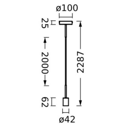 Osram - Napájecí kabel PENDULUM NEEDLE 1xE27/15W/230V béžová