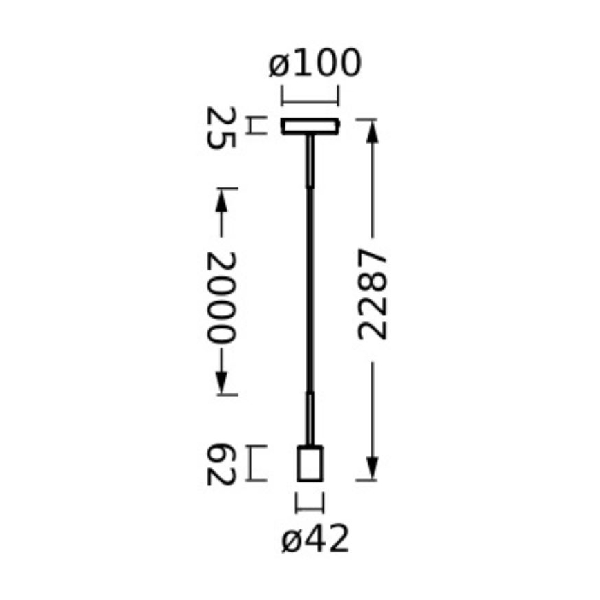 Osram - Napájecí kabel PENDULUM NEEDLE 1xE27/15W/230V béžová