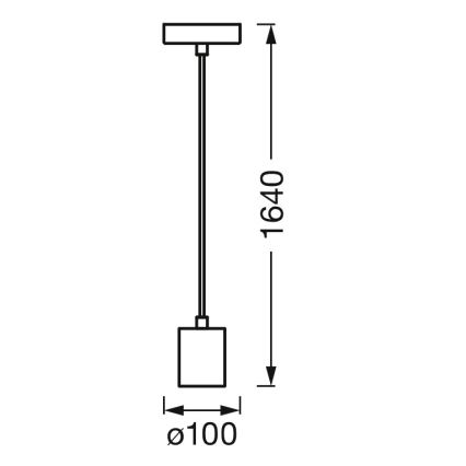 Osram - Napájecí kabel PENDULUM ROUND 1xE27/15W/230V lesklý chrom