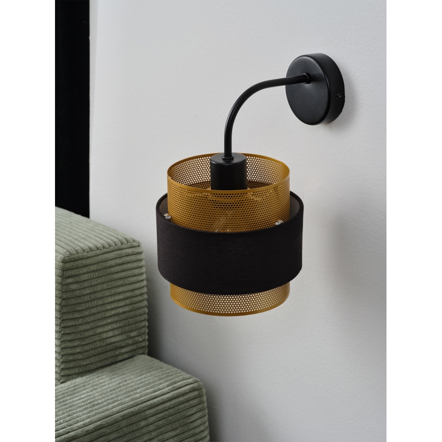 Osram - Nástěnná lampa DECOR HORNET 1xE27/10W/230V černá/zlatá