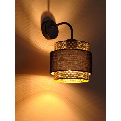 Osram - Nástěnná lampa DECOR HORNET 1xE27/10W/230V černá/zlatá