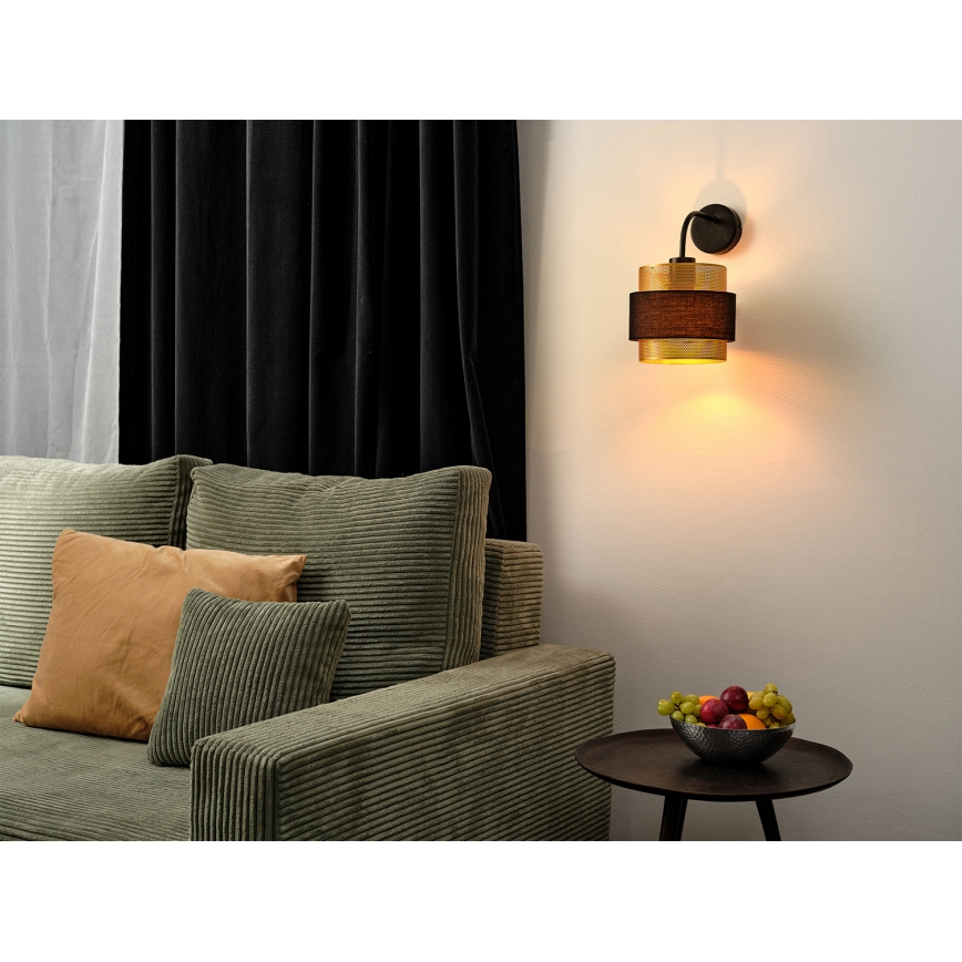 Osram - Nástěnná lampa DECOR HORNET 1xE27/10W/230V černá/zlatá