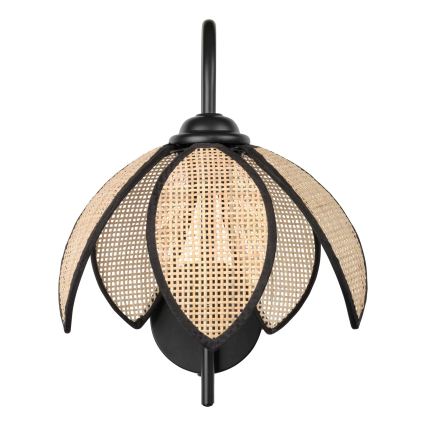 Osram - Nástěnná lampa DECOR RATTAN 1xE27/15W/230V béžová/černá