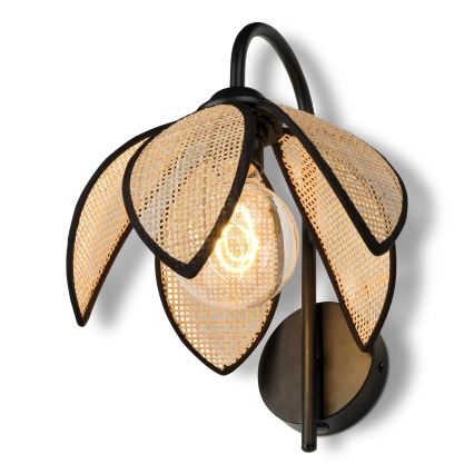 Osram - Nástěnná lampa DECOR RATTAN 1xE27/15W/230V béžová/černá
