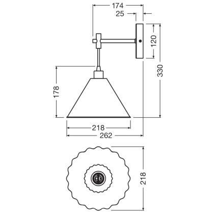 Osram - Nástěnná lampa PULP 1xE14/5,5W/230V