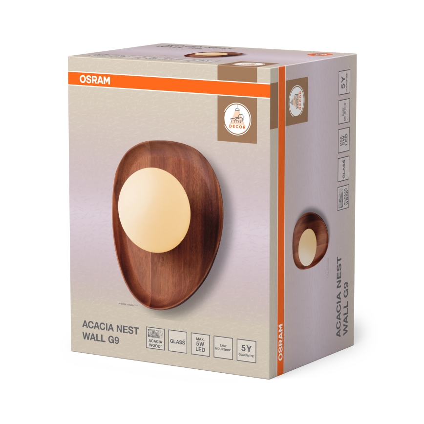 Osram - Nástěnné svítidlo ACACIA NEST 1xG9/5W/230V akácie