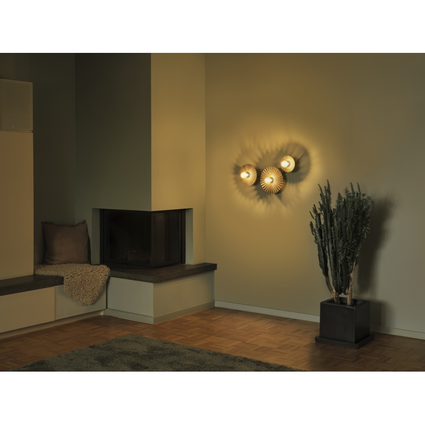 Osram - Nástěnné svítidlo PLISSEE 3xE27/15W/230V antracit