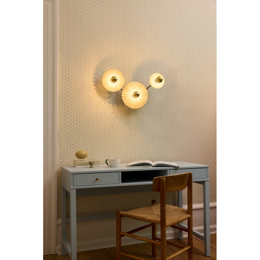 Osram - Nástěnné svítidlo PLISSEE 3xE27/15W/230V krémová