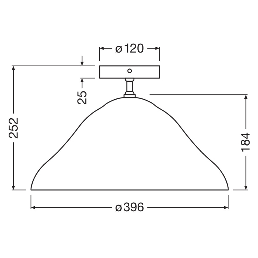 Osram - Přisazený lustr LOTUS LEAF 1xE27/9W/230V pr. 39,6 cm