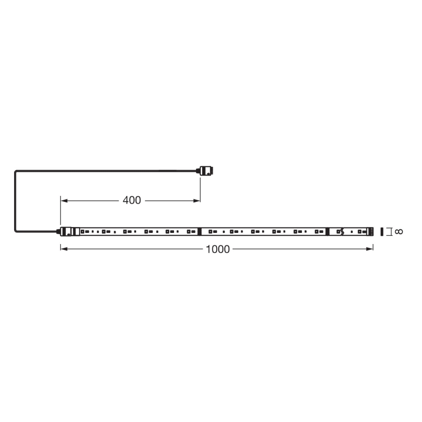 Osram - Rozšiřovací sada LED RGB+TW stmívatelného pásku SMART+ FLEX 1m LED/3,4W/24V 2700-6500K Wi-Fi