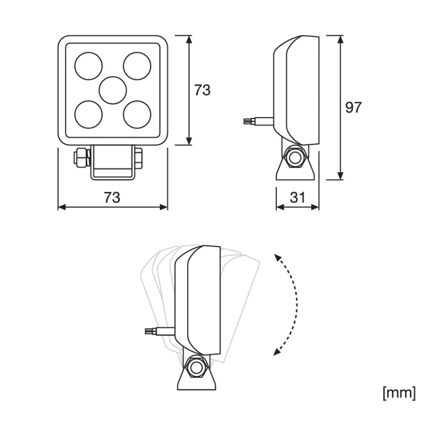 Osram - SADA 2x LED Bodové svítidlo pro automobil LEDRIVING WL VX70-WD LED/8W/12/24V 6000K IP67