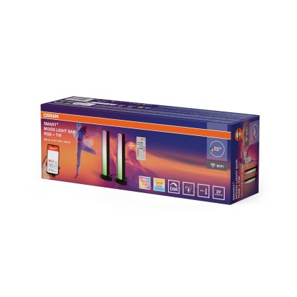 Osram - SADA 2x LED RGBW Stmívatelná stolní lampa MOOD LIGHT LED/4W/230V 2700-6500K Wi-Fi + dálkové ovládání