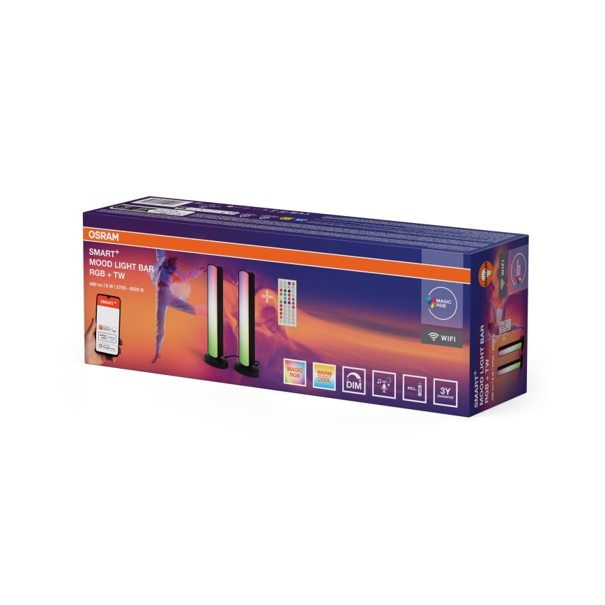Osram - SADA 2x LED RGBW Stmívatelná stolní lampa MOOD LIGHT LED/4W/230V 2700-6500K Wi-Fi + dálkové ovládání