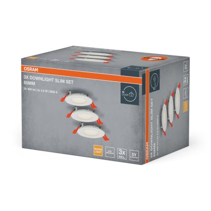 Osram - SADA 3x LED Podhledové svítidlo SLIM LED/4,5W/230V