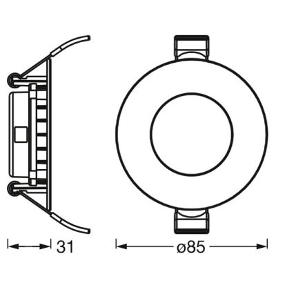 Osram - SADA 3x LED Podhledové svítidlo SLIM LED/4,5W/230V