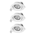 Osram - SADA 3x LED Stmívatelné podhledové svítidlo SPOT LED/4,9W/230V 2700K pr. 8,7 cm bílá