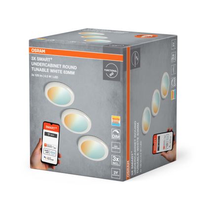 Osram -SADA 3x LED Stmívatelné podlinkové svítidlo SMART+ LED/6,5W/230V 3000-6500K Wi-Fi