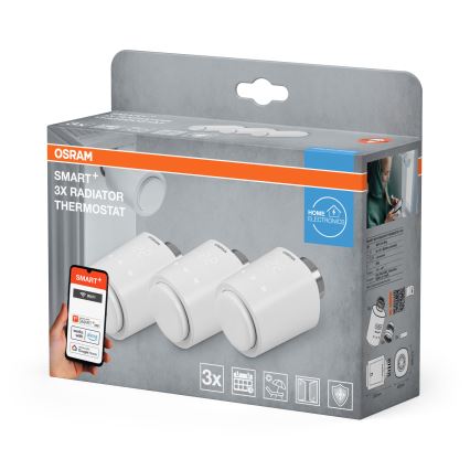 Osram - SADA 3x Termostatická hlavice SMART+ 3xAA Wi-Fi