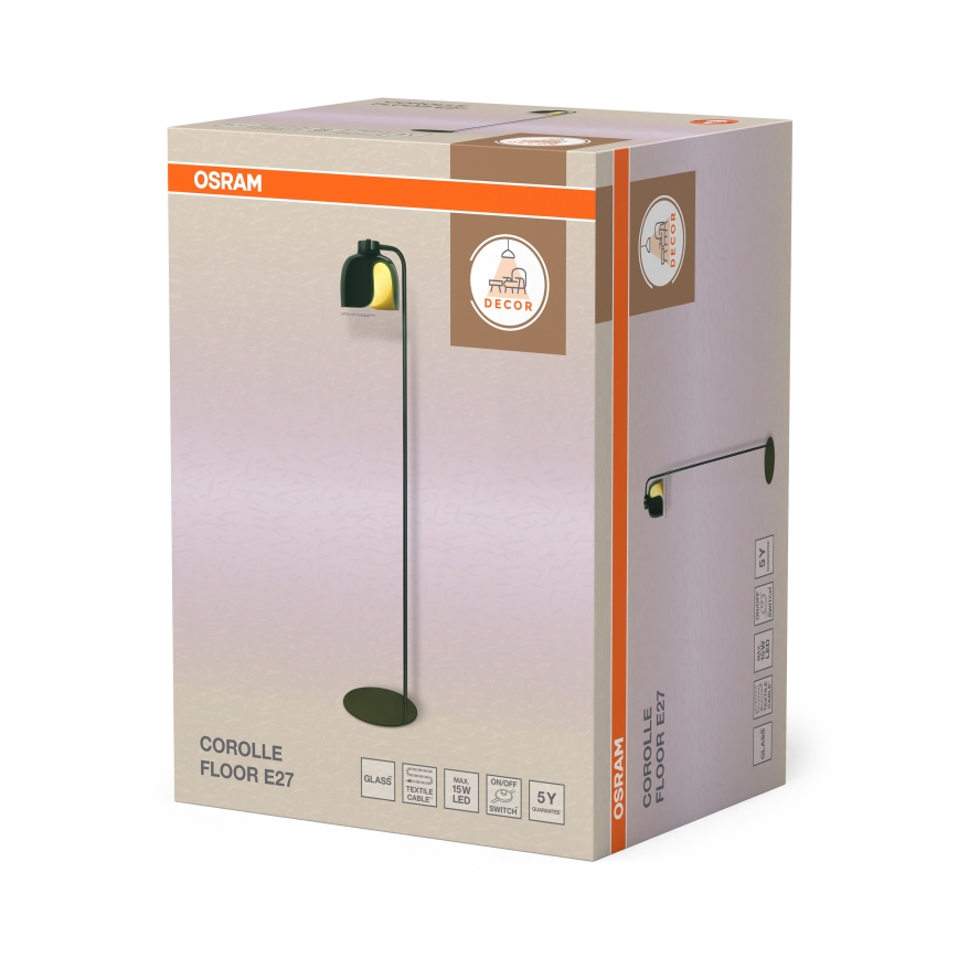 Osram - Stojací lampa DECOR COROLLE 1xE27/15W/230V zelená