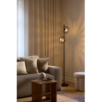 Osram - Stojací lampa DECOR SMOKE 2xE14/12W/230V černá/kouřová šedá