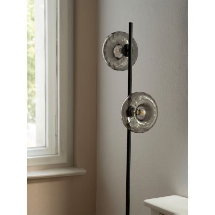 Osram - Stojací lampa DECOR SMOKE 2xE14/12W/230V černá/kouřová šedá