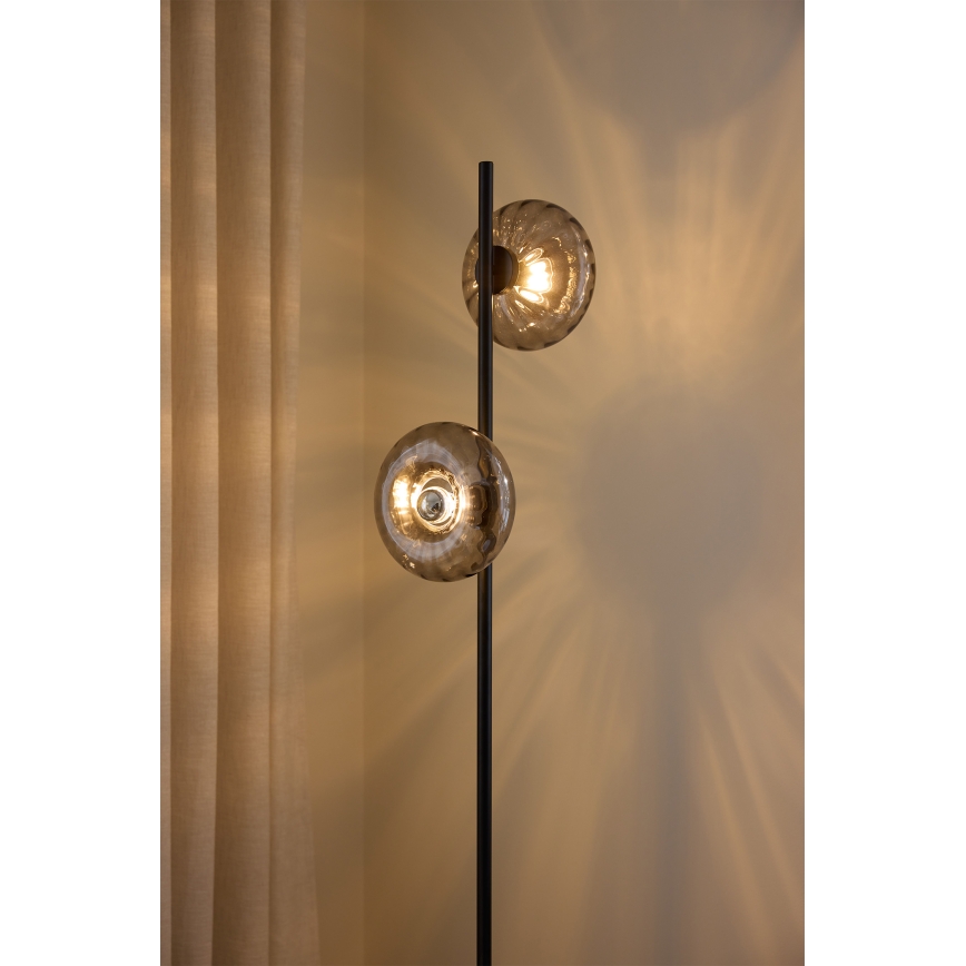 Osram - Stojací lampa DECOR SMOKE 2xE14/12W/230V černá/kouřová šedá