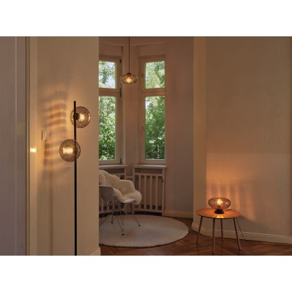 Osram - Stojací lampa DECOR SMOKE 2xE14/12W/230V černá/kouřová šedá