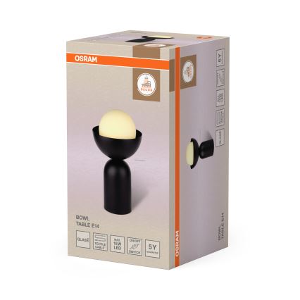 Osram - Stolní lampa DECOR BOWL 1xE14/25W/230V černá