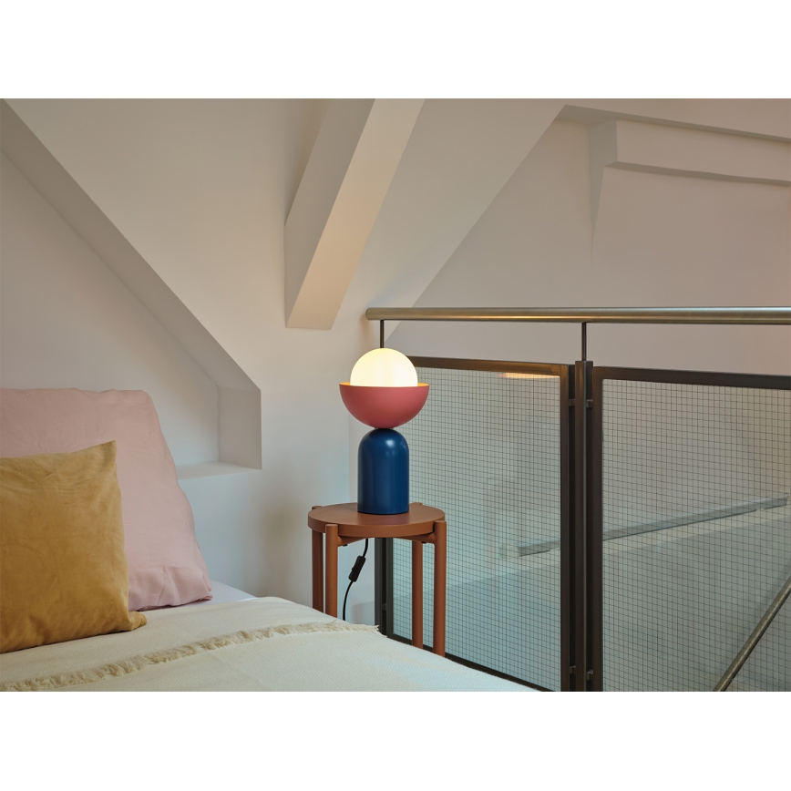 Osram - Stolní lampa DECOR BOWL 1xE14/25W/230V modrá/růžová