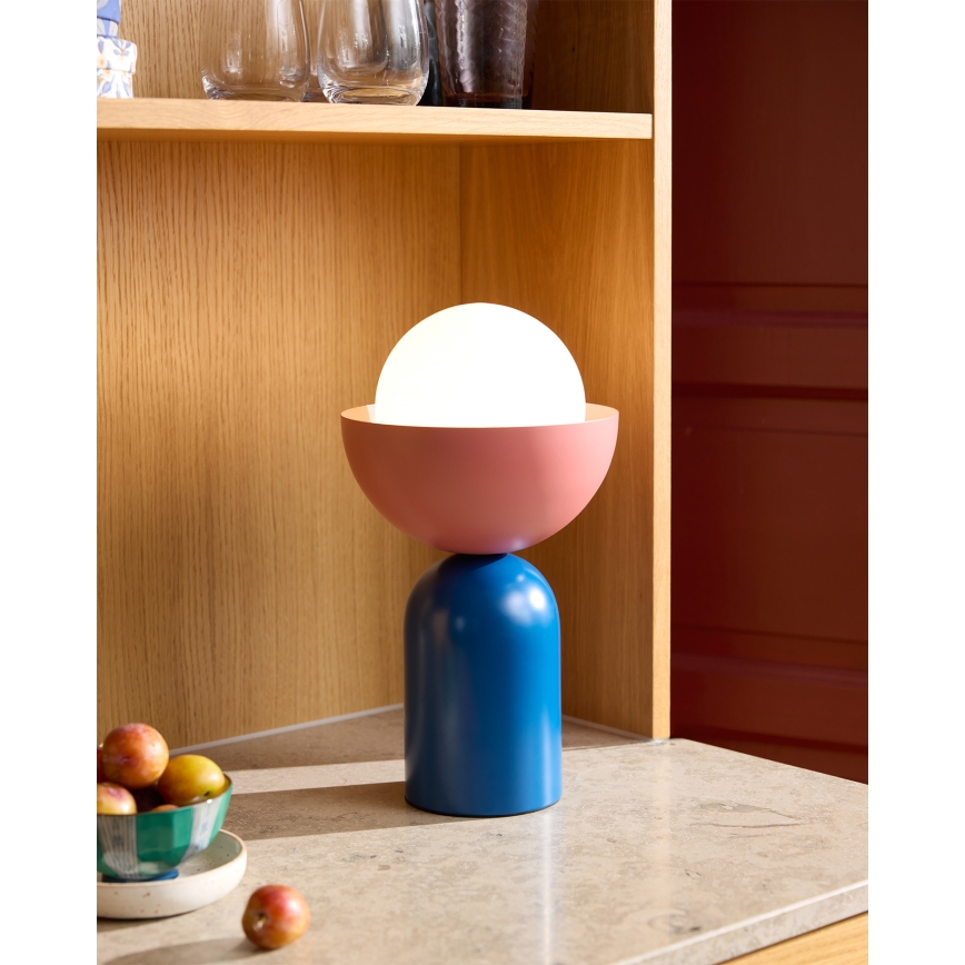 Osram - Stolní lampa DECOR BOWL 1xE14/25W/230V modrá/růžová