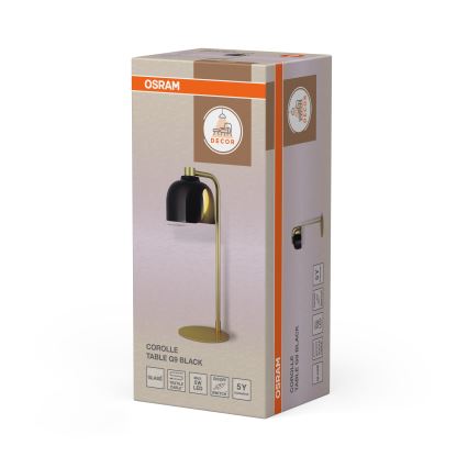 Osram - Stolní lampa DECOR COROLLE 1xG9/20W/230V černá/zlatá