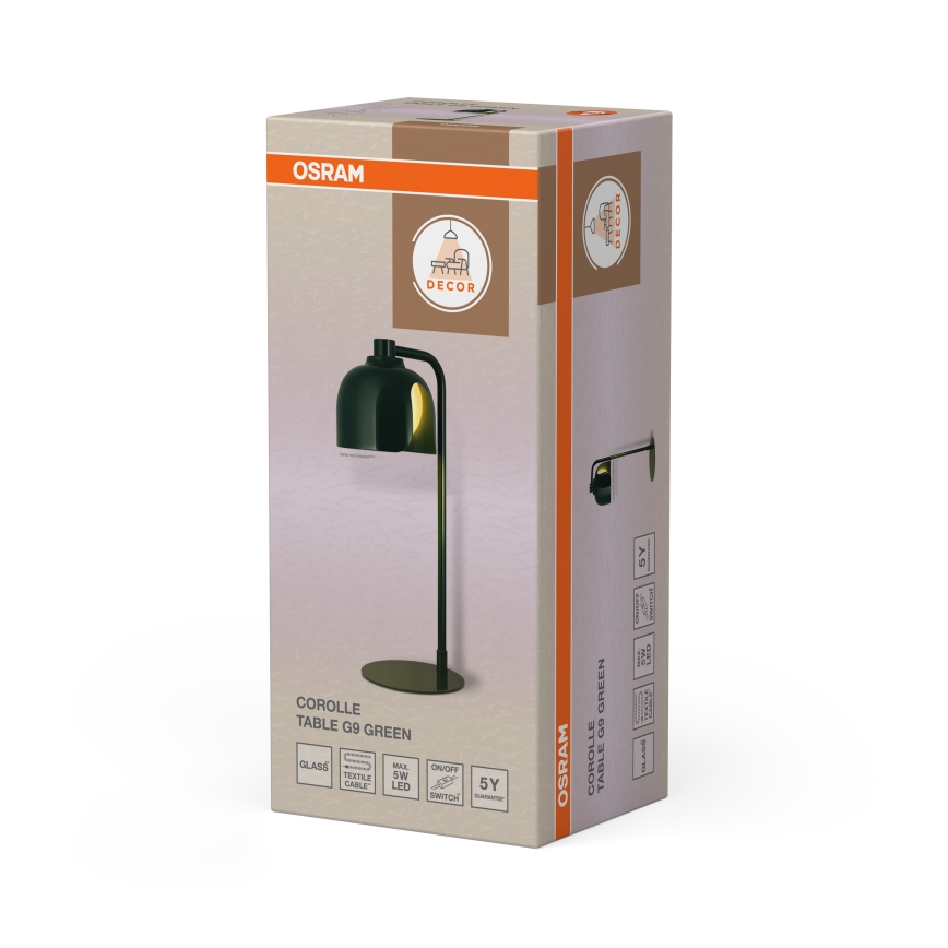 Osram - Stolní lampa DECOR COROLLE 1xG9/20W/230V zelená