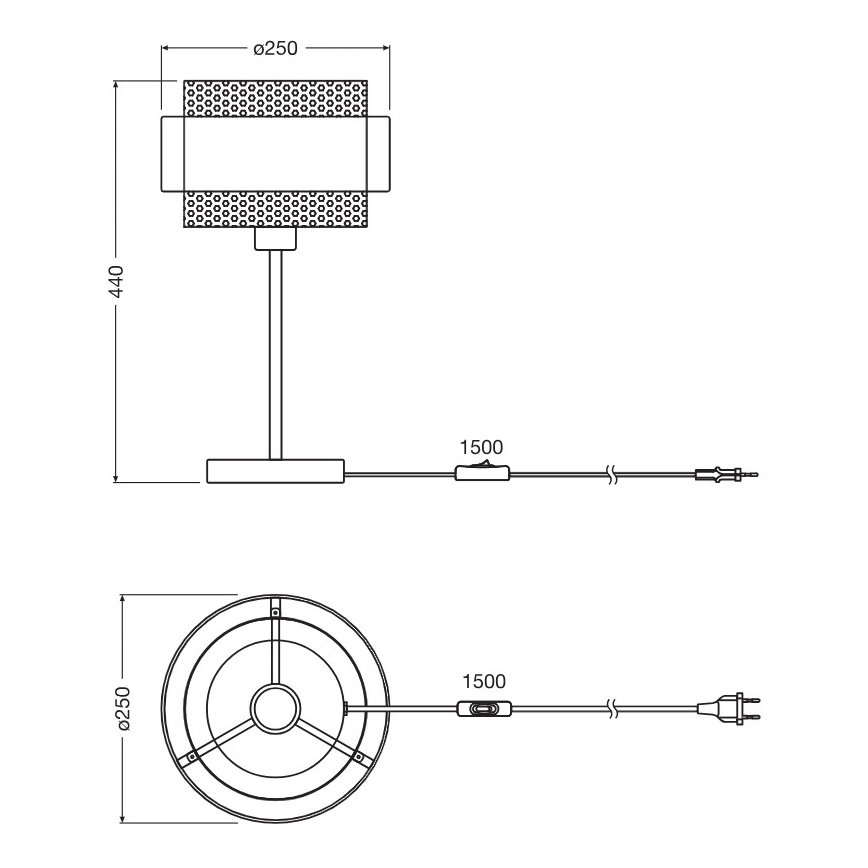 Osram - Stolní lampa DECOR HORNET 1xE27/10W/230V černá/zlatá
