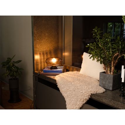 Osram - Stolní lampa DECOR SMOKE 1xE27/12W/230V černá/kouřová šedá