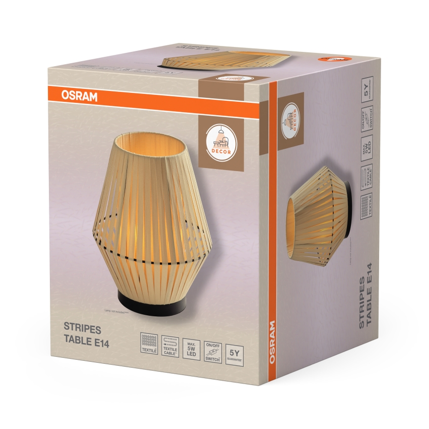 Osram - Stolní lampa DECOR STRIPES 1xE14/5W/230V béžová