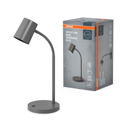 Osram - Stolní lampa DESK LINE 1xGU10/9W/230V šedá