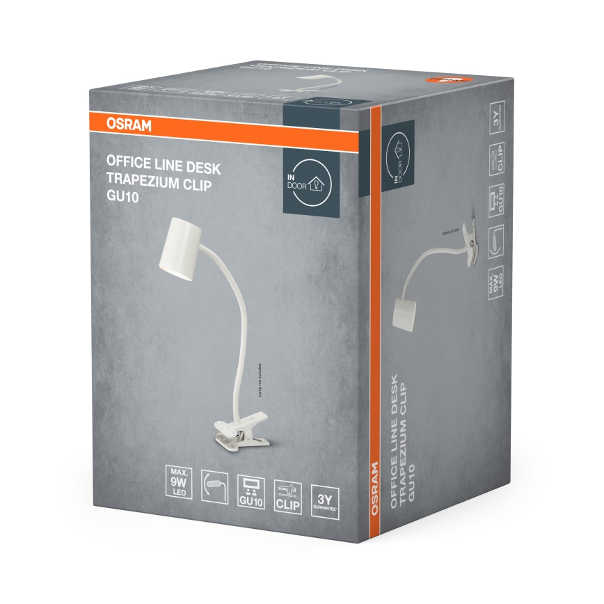Osram - Stolní lampa s klipem DESK LINE 1xGU10/9W/230V bílá