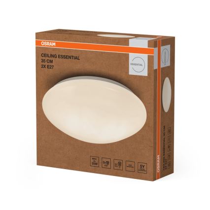 Osram - Stropní svítidlo CEILING ESSENTIAL 2xE27/25W/230V pr. 35 cm bílá