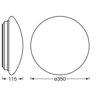 Osram - Stropní svítidlo CEILING ESSENTIAL 2xE27/25W/230V pr. 35 cm bílá