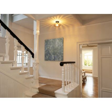 Osram - Stropní svítidlo DECOR SMOKE 1xE27/12W/230V pr. 28 cm černá/kouřová šedá