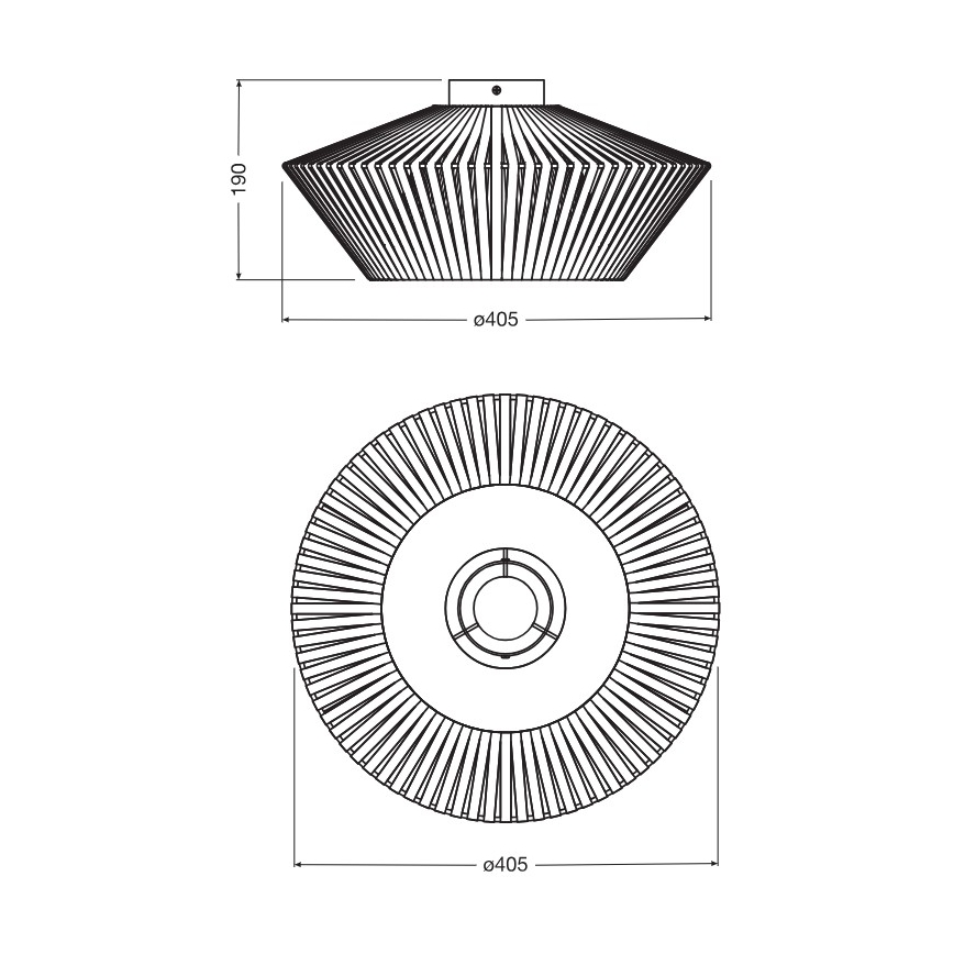 Osram - Stropní svítidlo DECOR STRIPES 1xE27/10W/230V pr. 40,5 cm béžová
